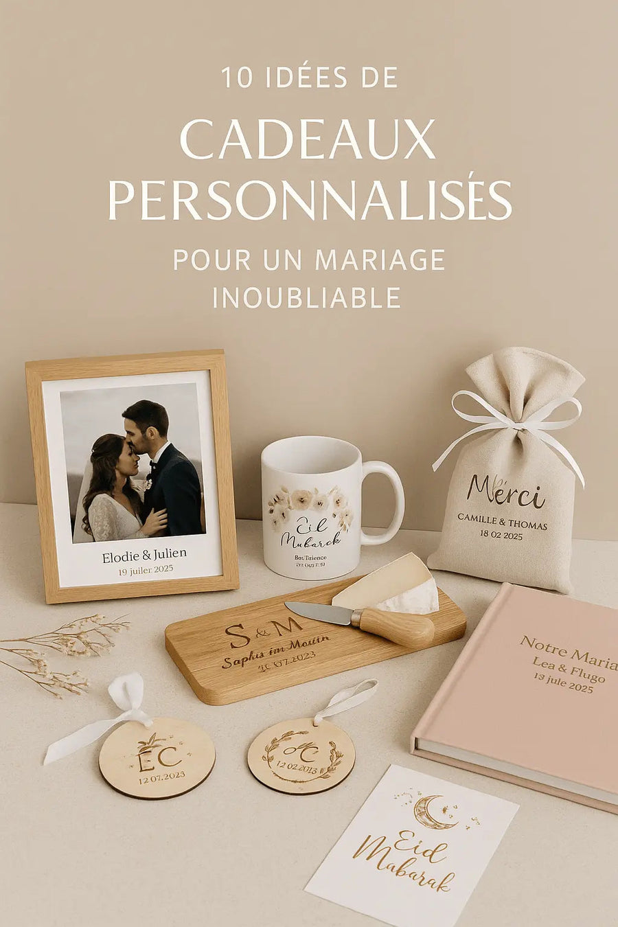 20 idées de cadeaux personnalisés pour un mariage inoubliable