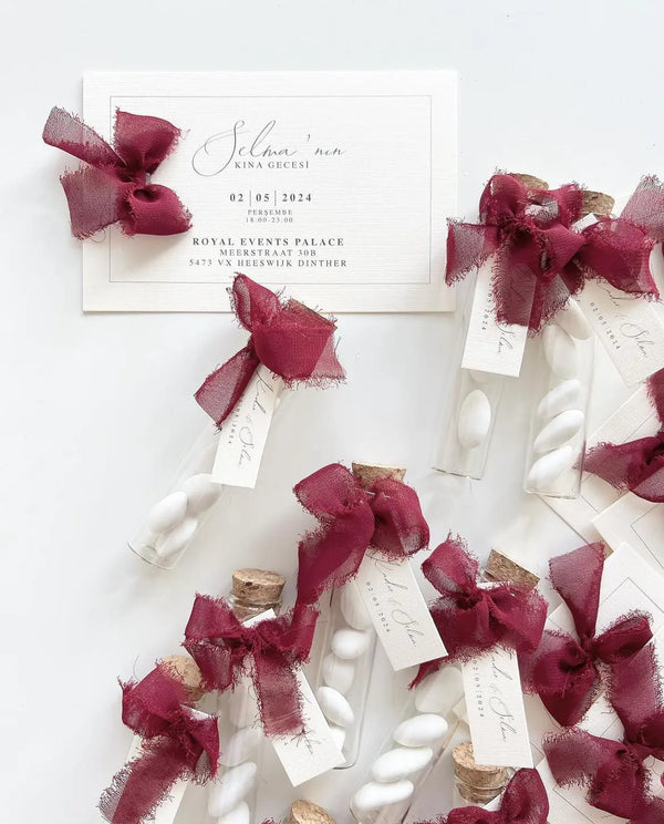 Fiole personnalisée pour mariage, dragées, baptême et cadeau invité – CréaBySana