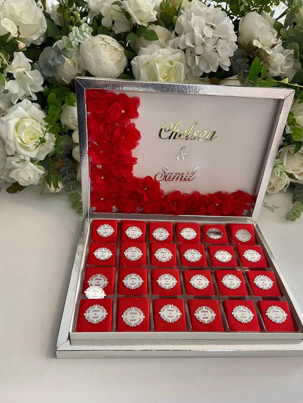 Chocolat de mariage personnalisé — coffret cadeau invité douceur | CréaBySana