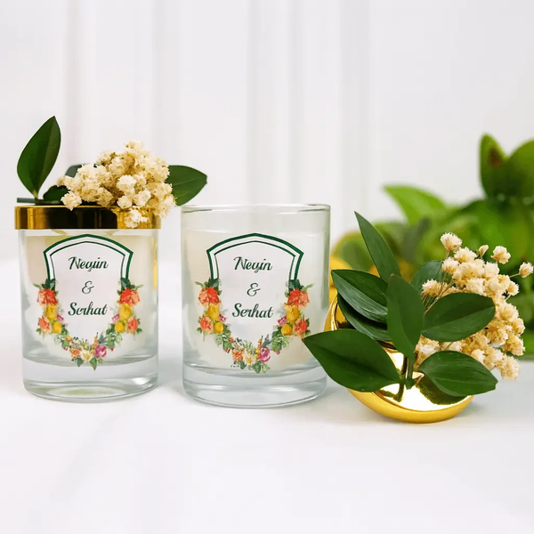 Bougie personnalisée publicitaire événements mariages — originale | CréaBySana