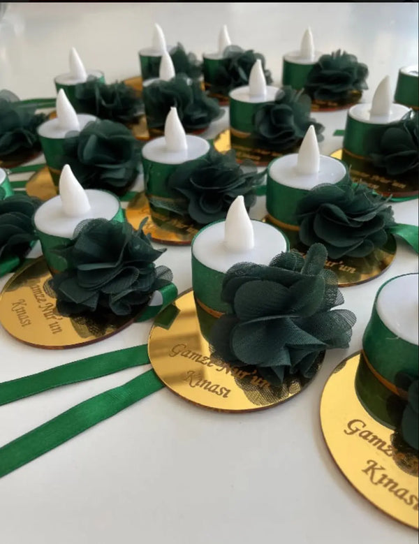 Bougie électronique personnalisée mariage — cadeau invité durable | Créa By Sana