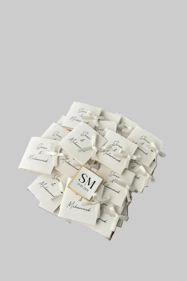 Carrés de chocolat mariage personnalisés — cadeau invité gourmand | CréaBySana