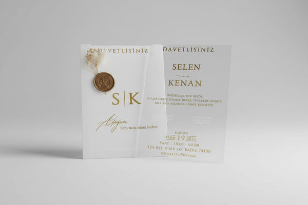Carte invitation Carla personnalisée — lot 100 pièces mariage | CréaBySana