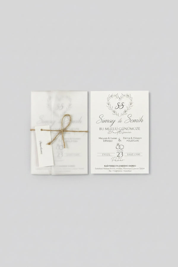 Carte invitation premium personnalisée — lot 50 pièces mariage | CréaBySana