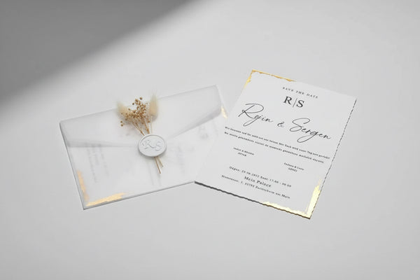 Carte d'invitation Zoé personnalisée — lot 100 pièces mariage | CréaBySana