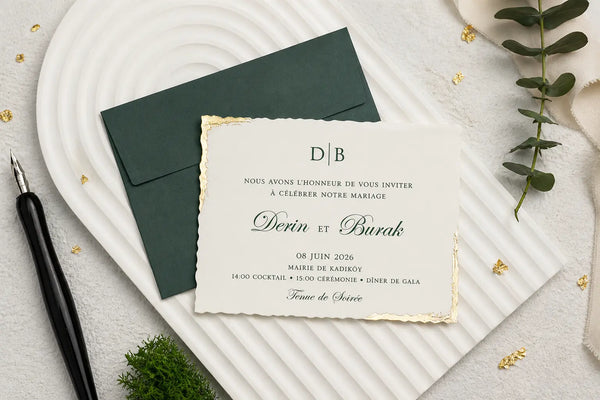 Carte invitation personnalisable mariage — 50 pièces minimum | CréaBySana