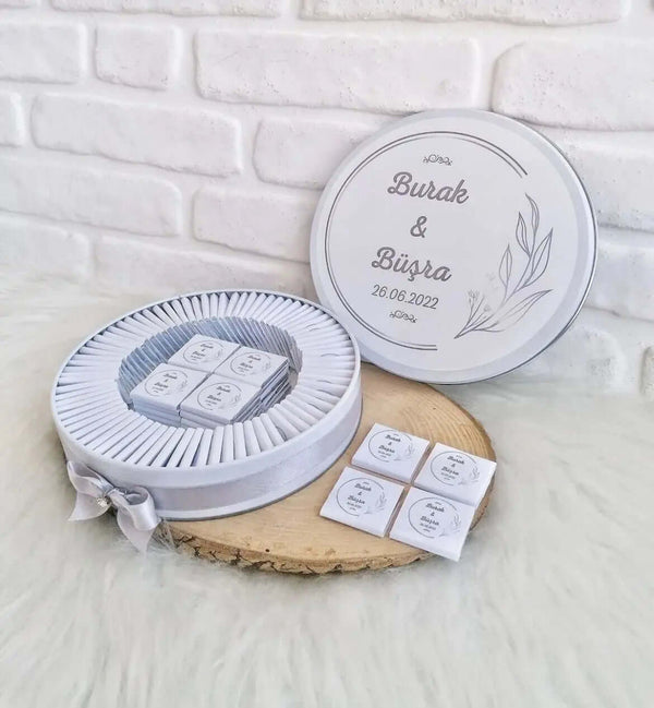 Coffret chocolat mariage personnalisé — cadeau invité gourmand | CréaBySana