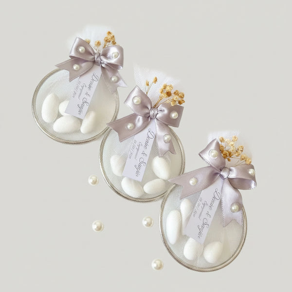Dragées roses mariage baptême personnalisées — cadeau invité | CréaBySana