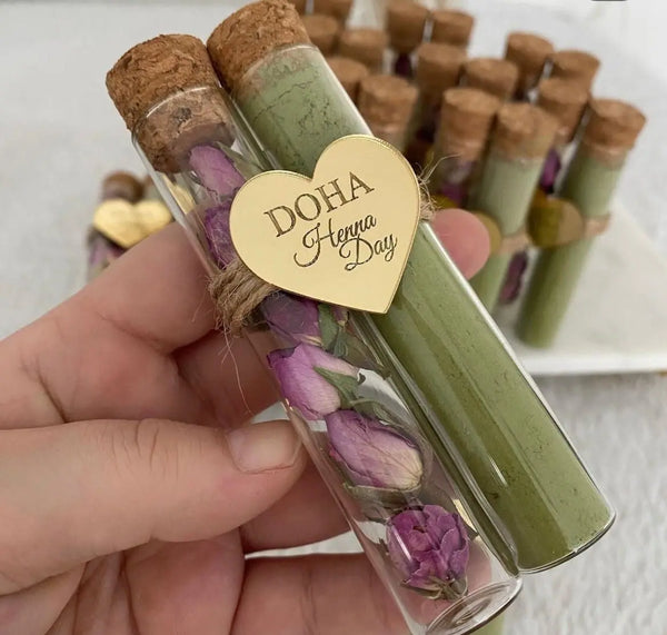 Fiole cadeau invité mariage — contenant verre élégant | CréaBySana