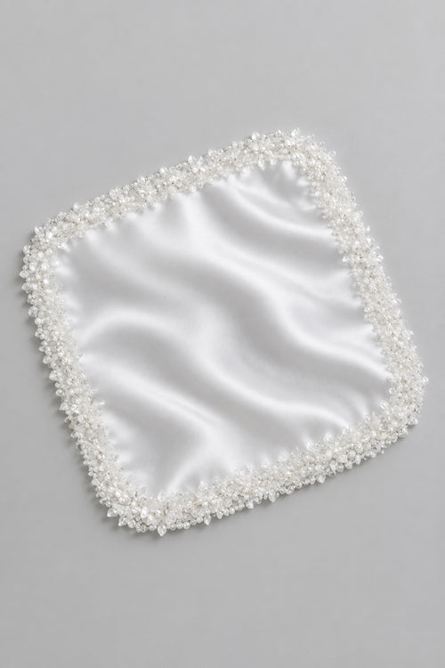 Mouchoir de mariée turc gelin mendili brodé — accessoire cérémonie | Créa By Sana