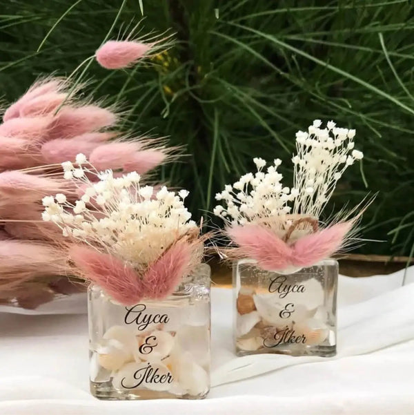 Bougie personnalisée cadeau invité mariage élégant | CréaBySana