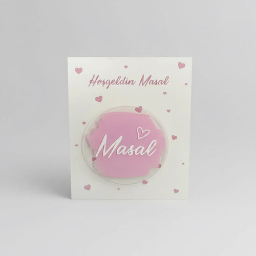 Magnet mariage artisanal personnalisé logo texte 6cm | Créa By Sana