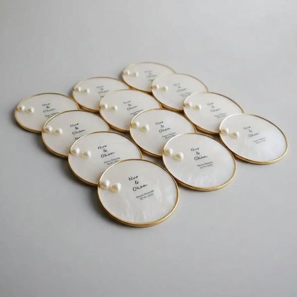 Magnet mariage rond personnalisé — cadeau invité original | CréaBySana