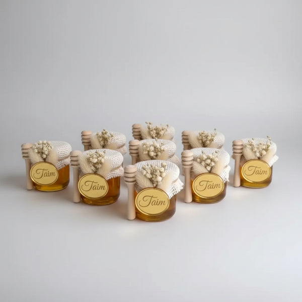 Mini pot de miel mariage personnalisé — cadeau invité naturel | Créa By Sana