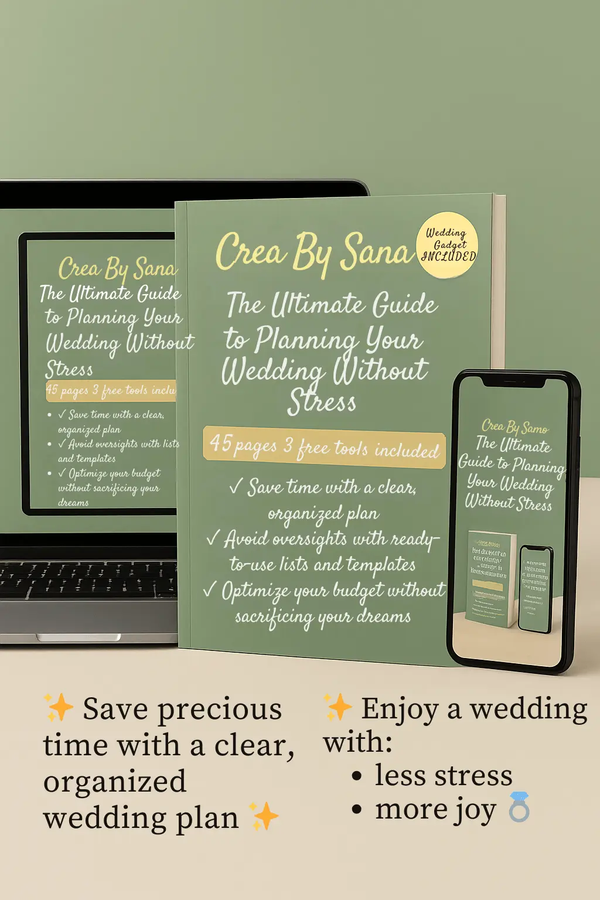 Planner Wedding digital 45 pages — guide organisation mariage | Créa By Sana