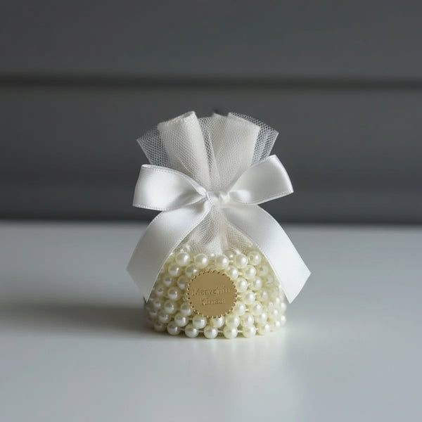 Sachet henné mariage personnalisé avec dragées perlées | CréaBySana
