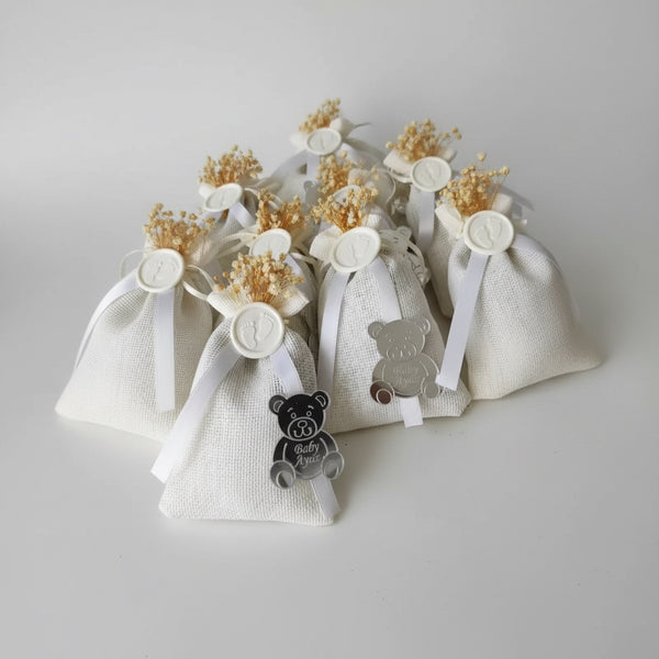 Petit sac lavande personnalisé — cadeau naissance baptême | Créa By Sana