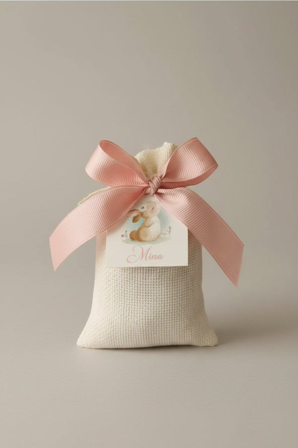 Sachet lavande personnalisé cadeau invité mariage — naturel | Créa By Sana