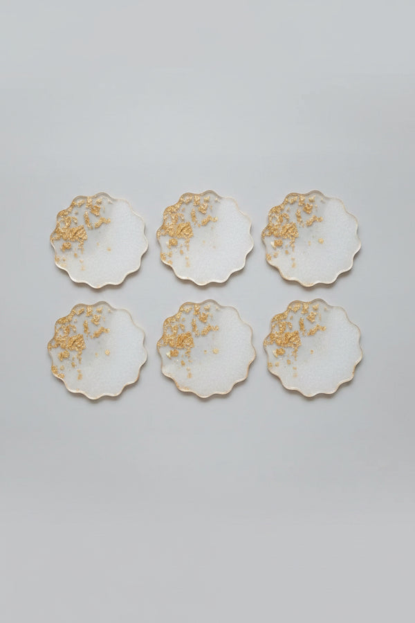 Sous-verres résine fleurs 3D faits main — décoration table | CréaBySana