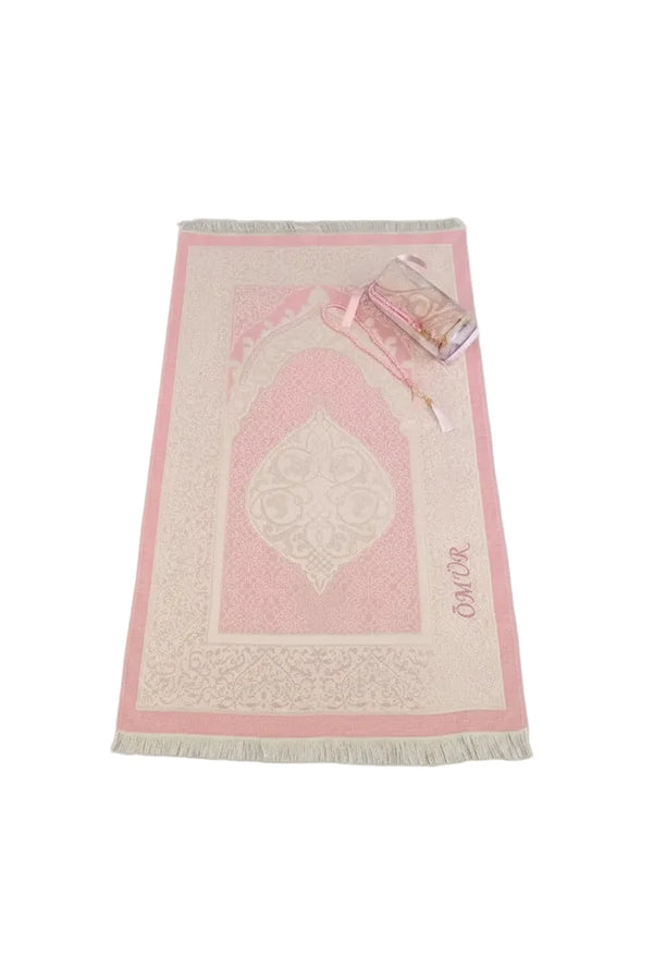 Tapis de prière pliable personnalisé brodé au prénom — motifs orientaux | CréaBySana