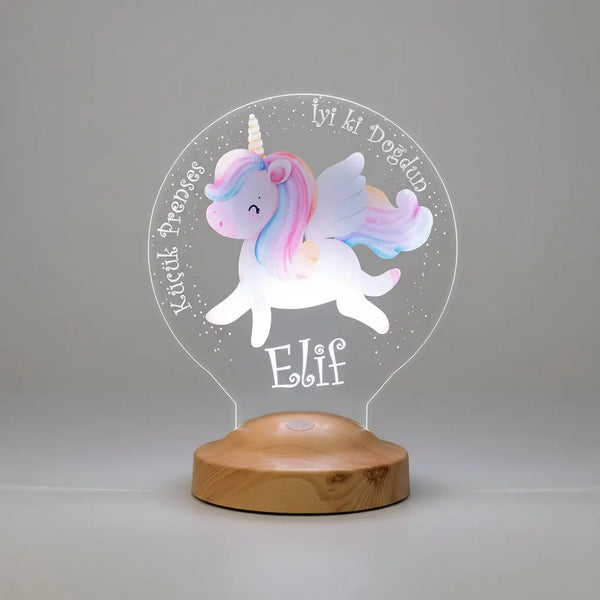 Veilleuse licorne personnalisée enfant — cadeau magique LED | CréaBySana