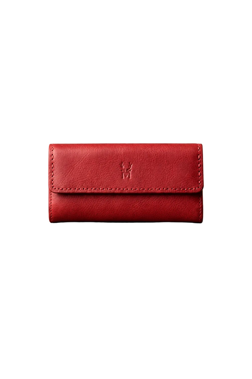 Portefeuille Compagnon Femme Cuir Rouge – sur tabouret