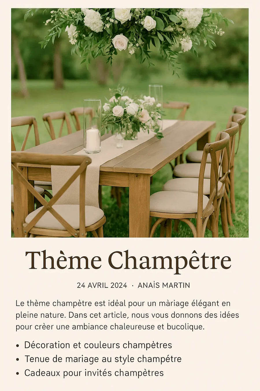 Cadeaux invités mariage champêtre : idées originales et personnalisées