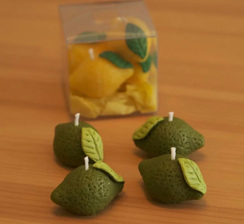 Mini bougies citron personnalisées lot 4 — cadeau gourmet luxe | CréaBySana