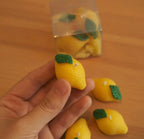 Mini Bougies Citron Personnalisées | Lot de 4 Bougies Décoratives | Cadeau Gourmet Luxe CréaBySana