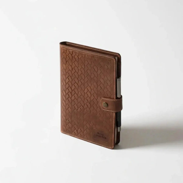Carnet personnalisé cuir entreprise — logo gravure premium | CréaBySana