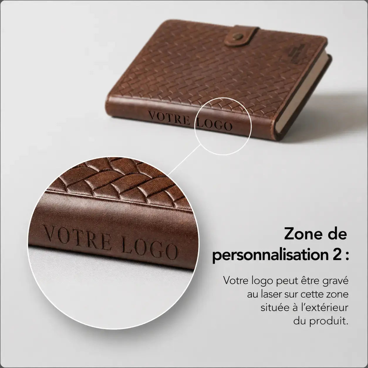Bloc Note Publicitaire en Cuir
