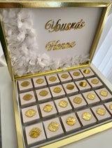 Boîte chocolats mariage personnalisée — souvenir invité premium | Créa By Sana