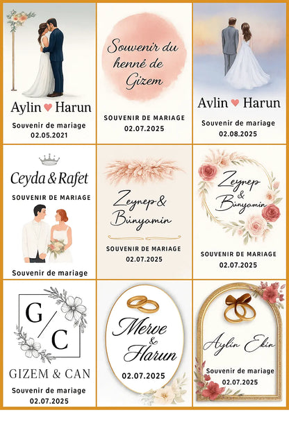 🕯️ Bougie Invité Mariage Personnalisée – Cadeau d’invité élégant CréaBySana