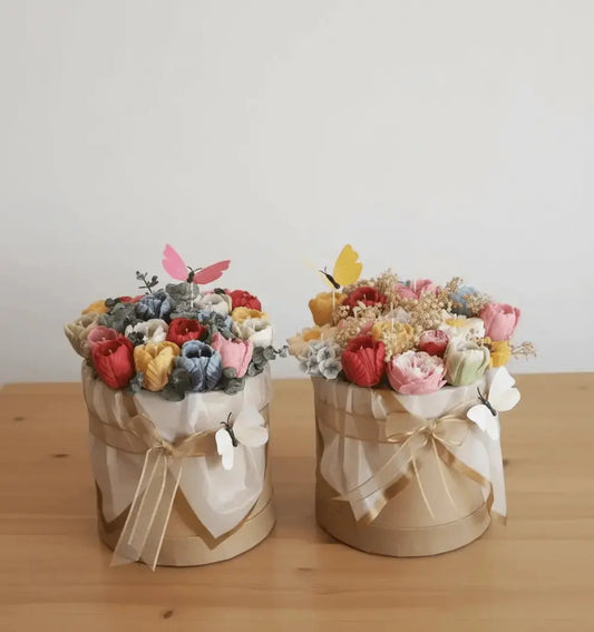 Bougie Personnalisée Multicolore | Bouquet Floral Décoratif | Cadeau Luxe CréaBySana