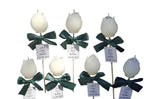 Bougie rose blanche parfumée mariage — souvenir invité artisanal | CréaBySana