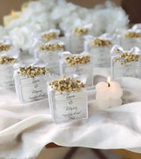 Duo bougie bubble personnalisée mariage — cadeau invité tendance | CréaBySana