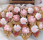 Bougies fleurs décoratives mariage baptême — cadeau invité | CréaBySana