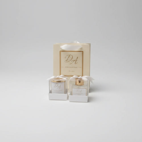 Bougie ambiance parfum vanille personnalisée — cadeau invité mariage | CréaBySana