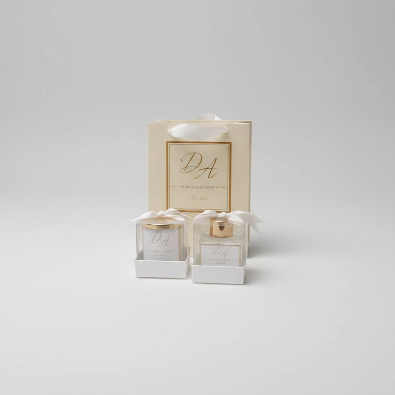 Bougie ambiance parfum vanille personnalisée — cadeau invité mariage | CréaBySana