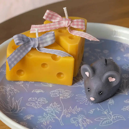 Bougie fromage et souris (3 pieces) CréaBySana