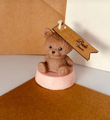 Bougie nounours bébé personnalisée — souvenir naissance | CréaBySana