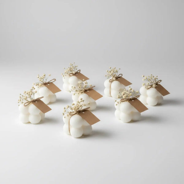 Bougie personnalisée mariage lot 50 pièces — cire artisanale | CréaBySana