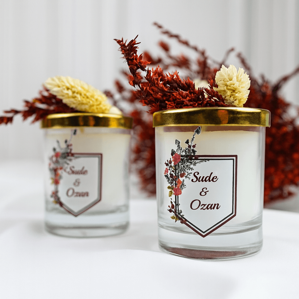 Bougie personnalisée publicitaire – Idée originale pour événements et mariages CréaBySana