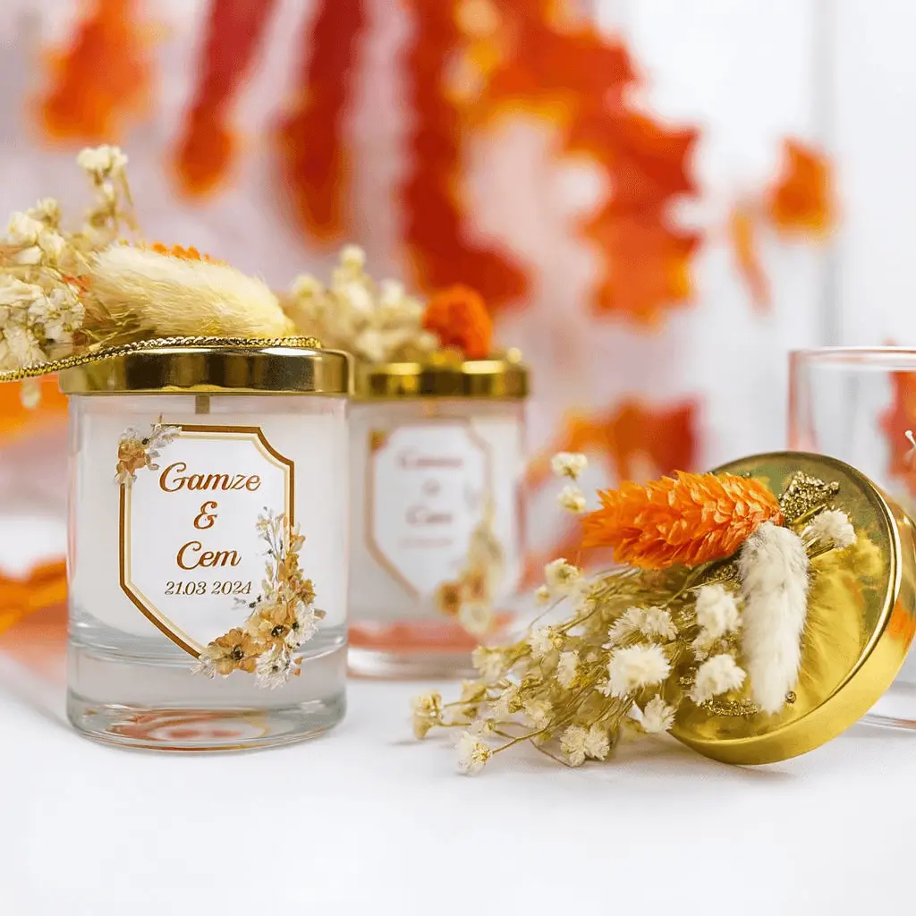 Bougie personnalisée publicitaire – Idée originale pour événements et mariages CréaBySana