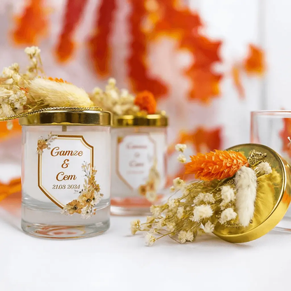 Bougie personnalisée publicitaire – Idée originale pour événements et mariages CréaBySana