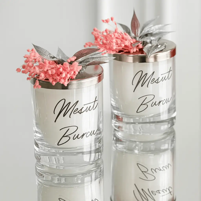 Bougie publicitaire personnalisée – Cadeau invité chic et parfumé CréaBySana