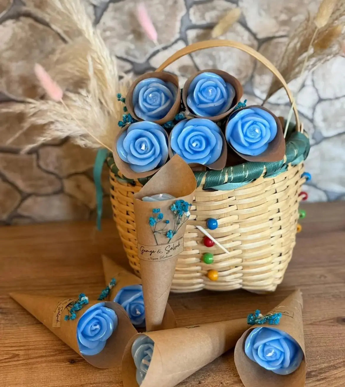 Bougie rose CréaBySana