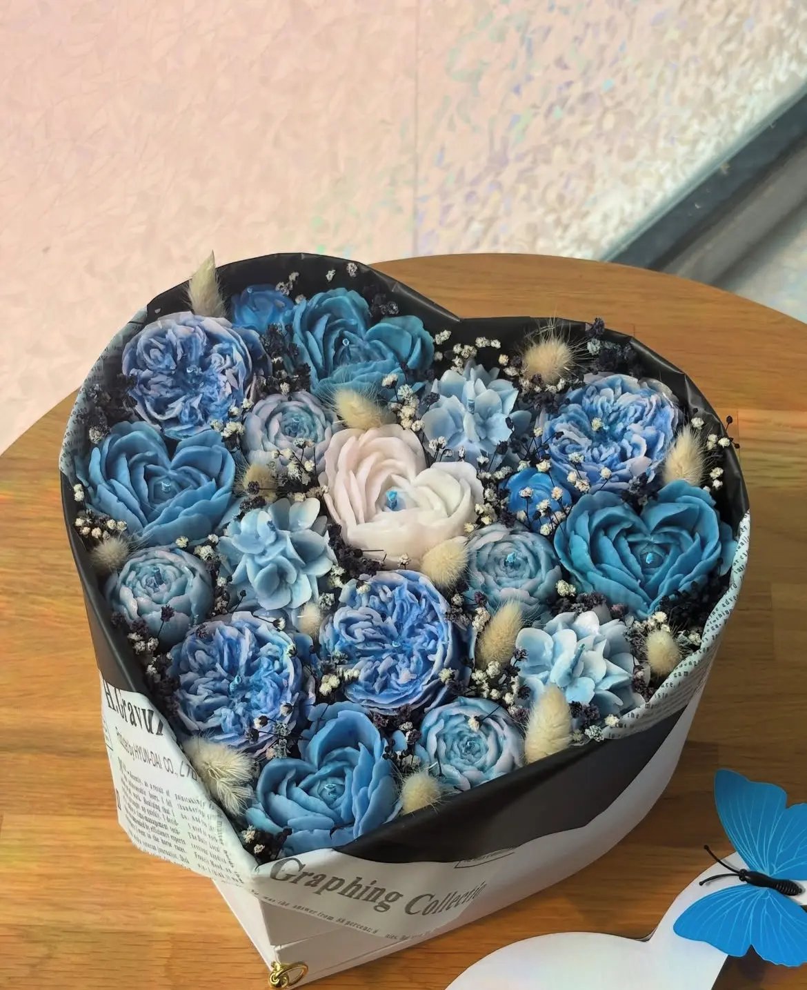 Bouquet coeur bougie CréaBySana