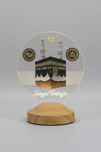 Cadeau Hajj Omra personnalisé veilleuse LED Kaaba gravée prénom | CréaBySana