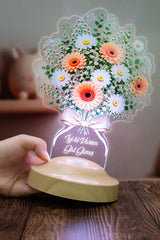 Cadeau jardinier personnalisé, veilleuse LED à poser